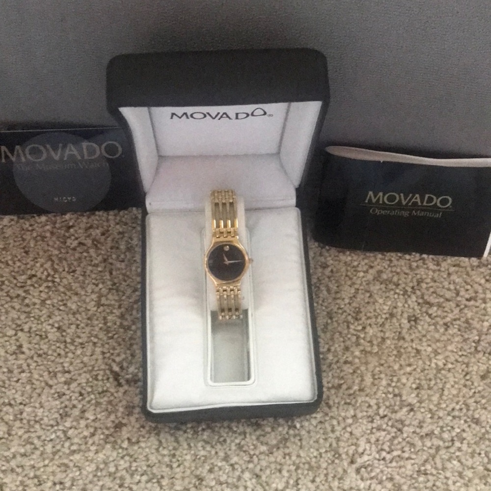 Authentic gold movado women’s watch Pre owned